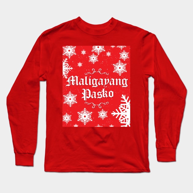 Maligayang Pasko - Team Red Long Sleeve T-Shirt by Design_Lawrence